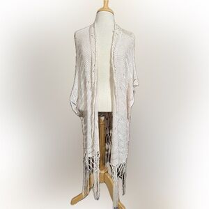 Crocheted Shawl/Wrap/Cover Up with Fringes